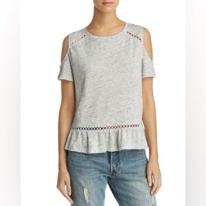 Generation Love 100% Linen Cut-Out Ruffled Blouse